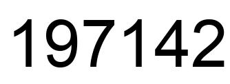 Número 197142 imagen negro