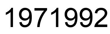 Number 1971992 black image
