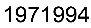 Number 1971994 black image