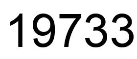 Number 19733 black image