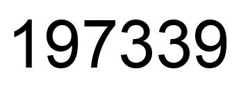 Number 197339 black image