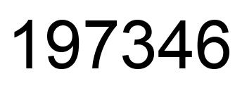 Number 197346 black image