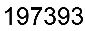 Number 197393 black image