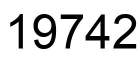 Number 19742 black image
