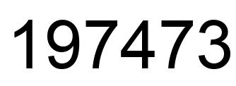 Number 197473 black image