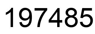 Número 197485 imagen negro