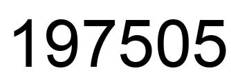 Número 197505 imagen negro