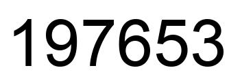 Number 197653 black image