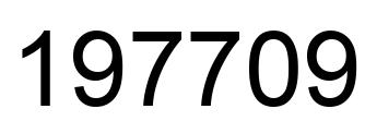 Number 197709 black image