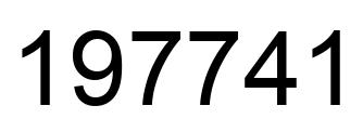 Number 197741 black image