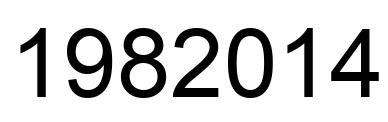 Number 1982014 black image