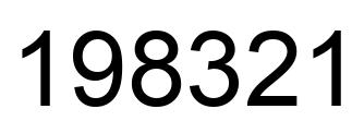 Number 198321 black image