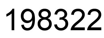 Number 198322 black image