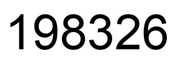 Number 198326 black image