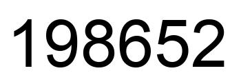 Number 198652 black image