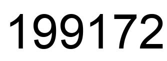 Number 199172 black image