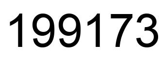 Number 199173 black image