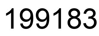 Number 199183 black image