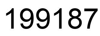 Number 199187 black image