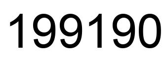 Number 199190 black image