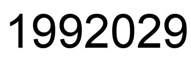 Number 1992029 black image