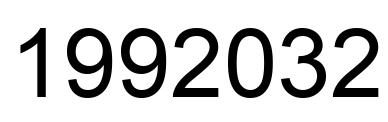 Number 1992032 black image