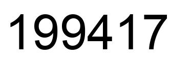 Número 199417 imagen negro