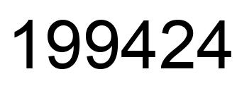 Número 199424 imagen negro