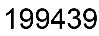 Number 199439 black image