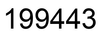 Number 199443 black image