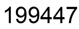 Number 199447 black image