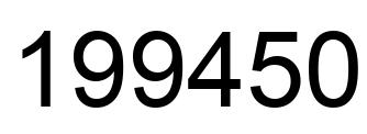 Number 199450 black image