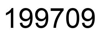 Number 199709 black image
