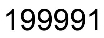 Número 199991 imagen negro