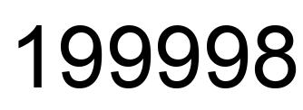 Número 199998 imagen negro