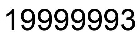 Número 19999993 imagen negro