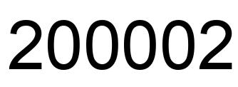 Número 200002 imagen negro