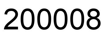 Number 200008 black image
