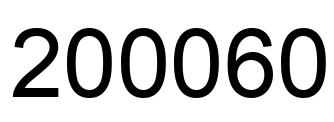 Number 200060 black image