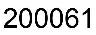 Number 200061 black image