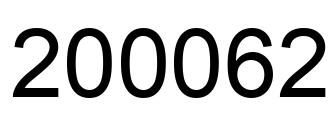 Number 200062 black image