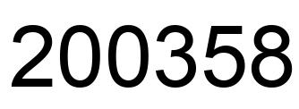 Number 200358 black image