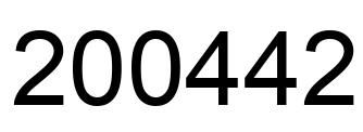 Number 200442 black image