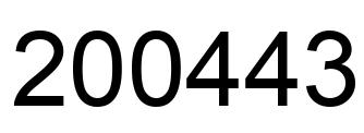Number 200443 black image
