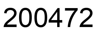 Number 200472 black image