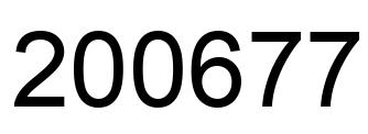 Number 200677 black image