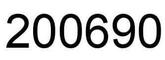 Number 200690 black image