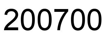 Number 200700 black image