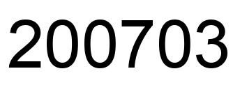 Number 200703 black image