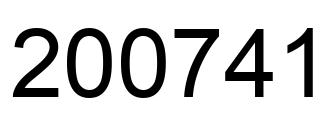 Number 200741 black image